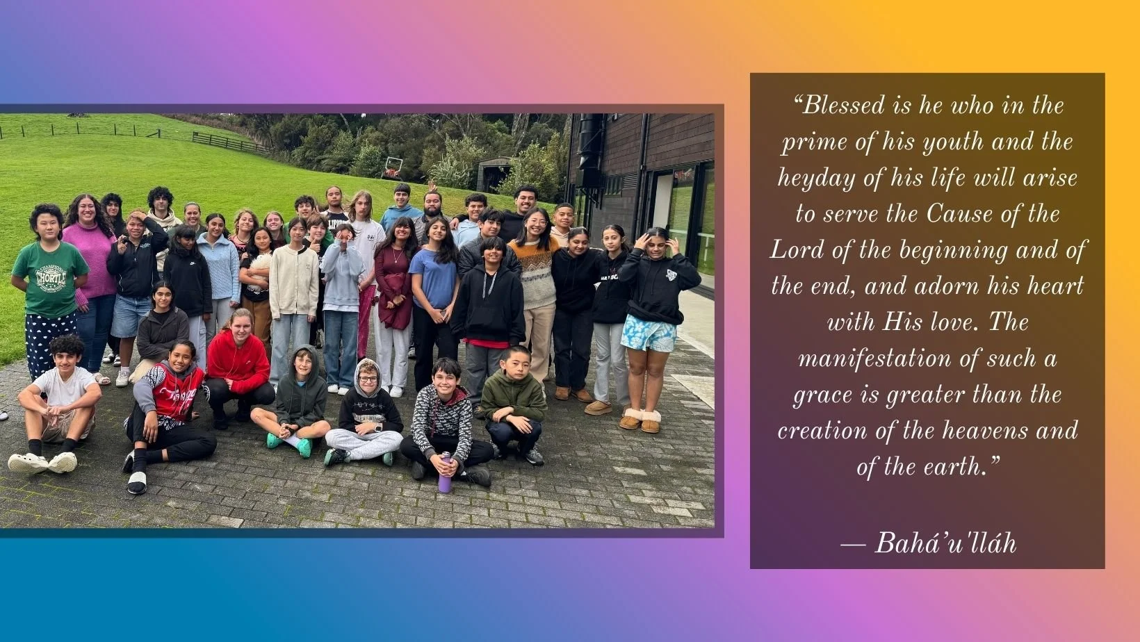 Junior youth gather in a spirit of joy and togetherness