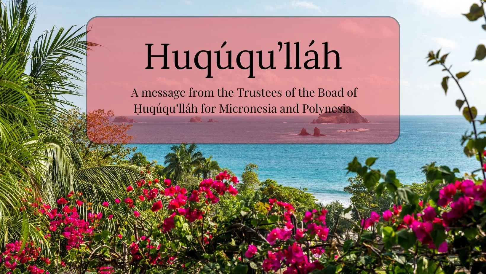 Update on receipts for payments of Ḥuqúqu’lláh