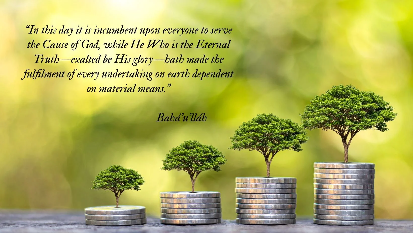Supporting growth through material means