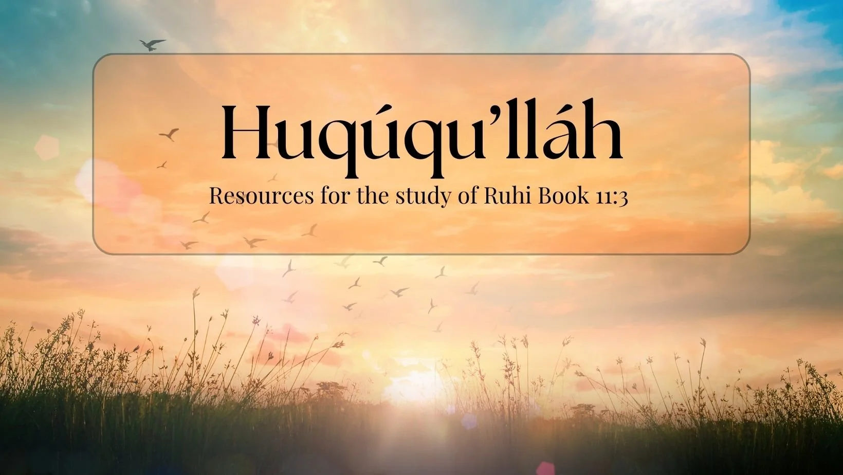 Study materials give deep insight into Ḥuqúqu’lláh