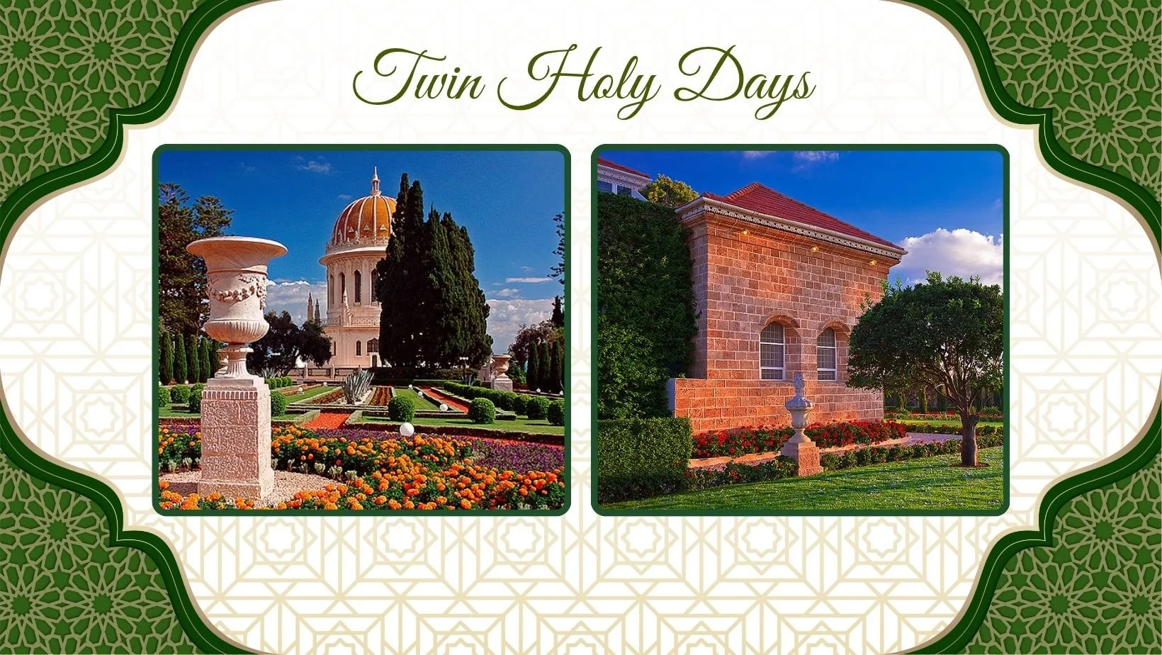 Two days of sacred celebration