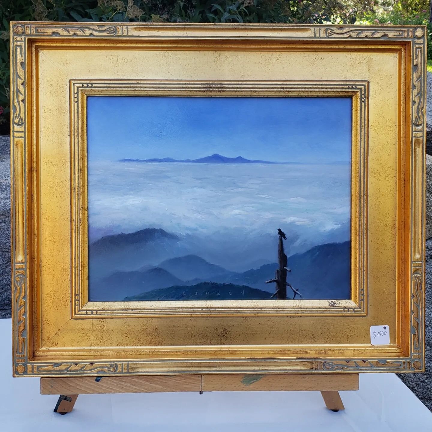 🔴 &quot;Echoes; Looking at Saddleback Mountain from Lake Arrowhead&quot;, 11&quot; x 14&quot; oil on panel, sold.

Amazing serene view at the sea of fog from the presumably the edge of the world... I could not resist to paint the panorama. In one da