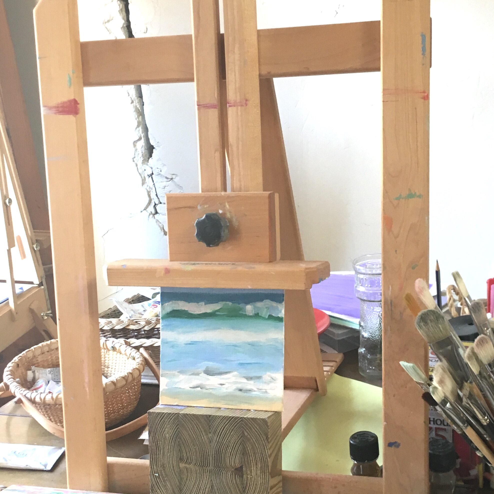 easel in studio_shoreline square painting.jpg