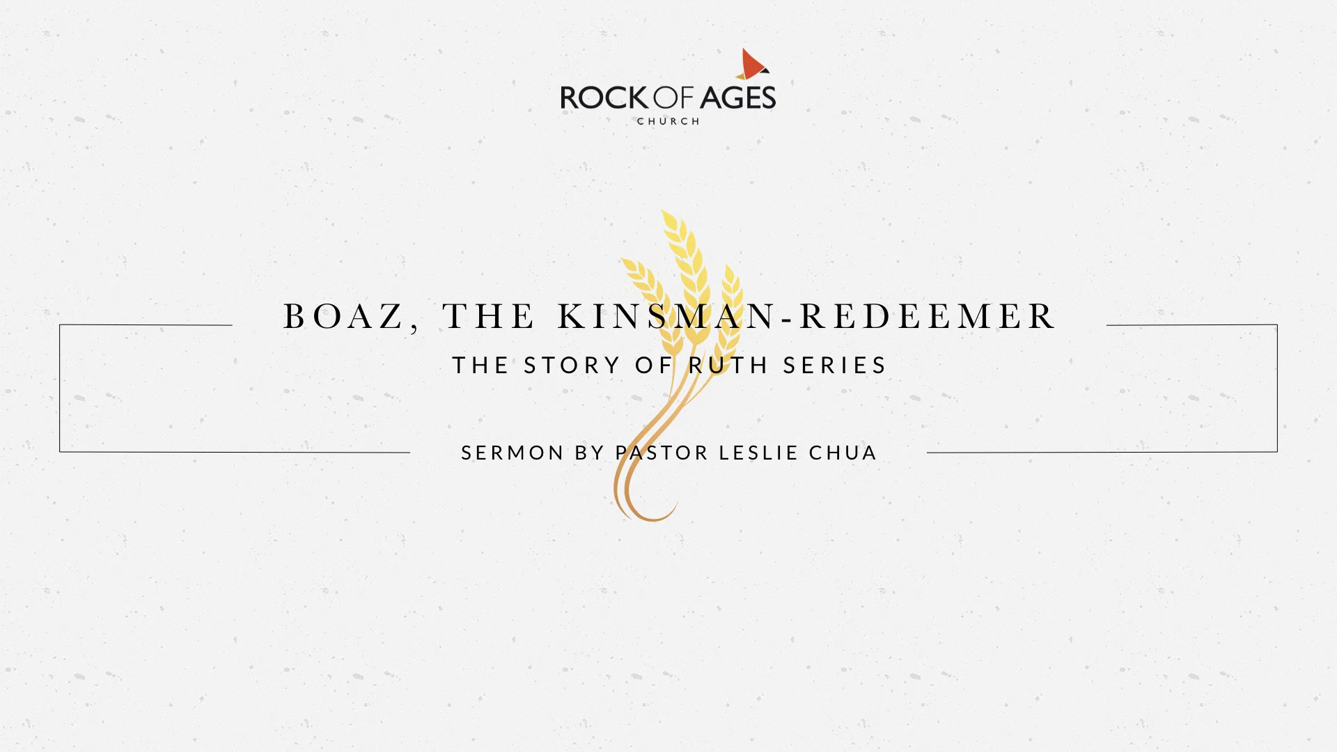 Boaz, The Kinsman-Redeemer