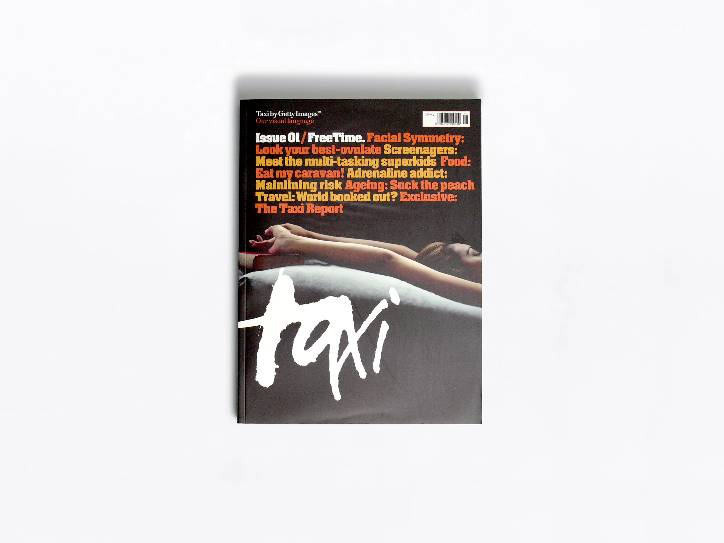 Taxi was published by Getty Images from 2002 to 2004. It was attempt to harness the power of editorial design to market image library content. Taxi presented thousands of images in its brief life, and won a slew of design awards in the process. Original editorial content was generated for the publication, with imagery always the starting point. "Taxi was a ground-breaking approach to communication in the stock photography business, respected and influential around the world. StudioPensom made a key contribution with their typographic control and creativity." Lewis Blackwell, Creative Director