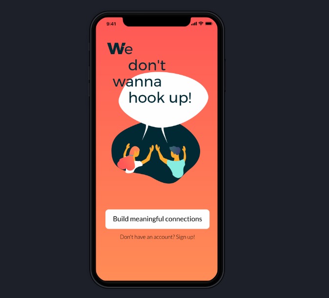 Screenshot of the team’s proposed app. Copyright team