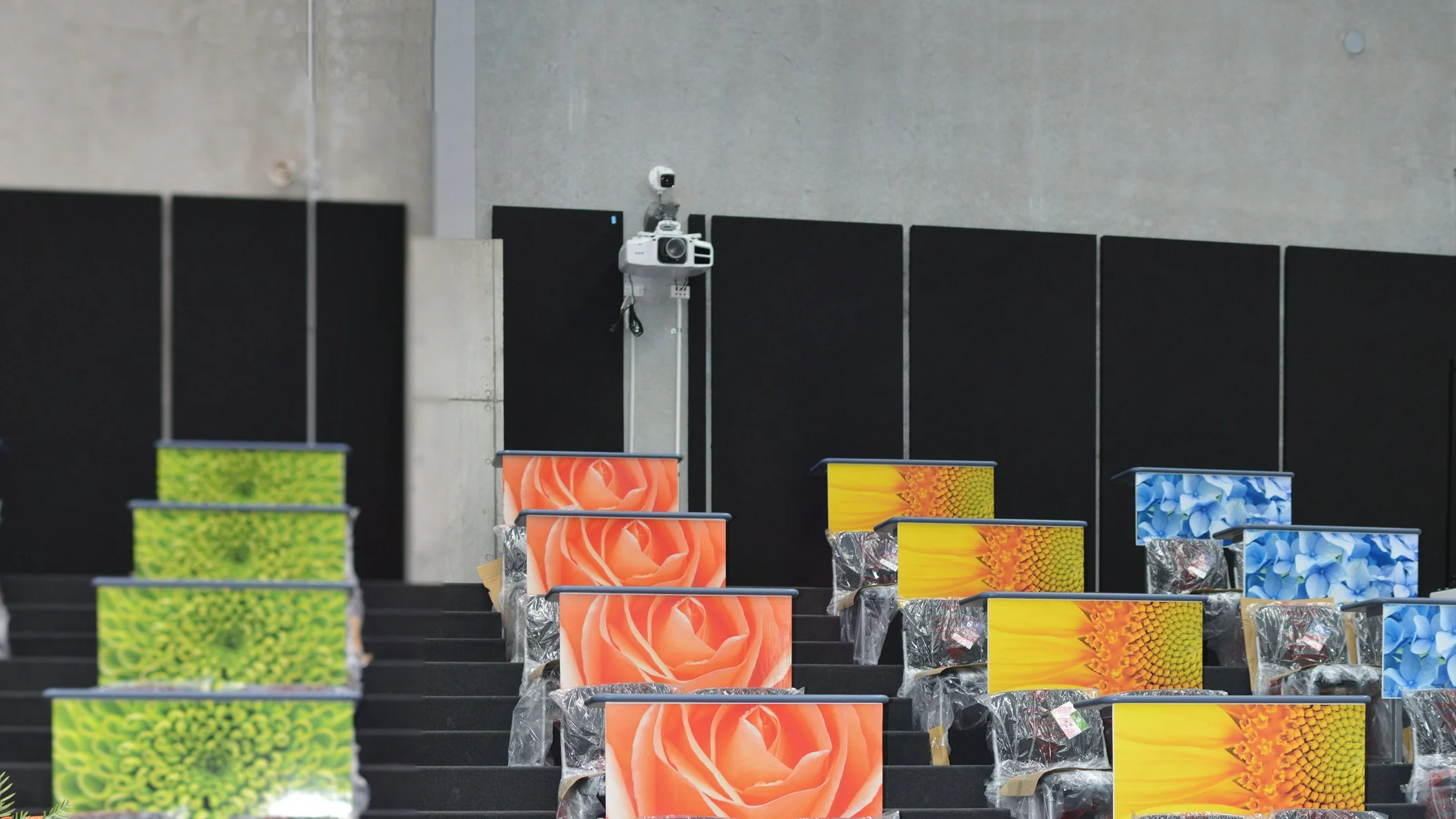 Polyester acoustic wall and ceiling panels for theatre, Hall and venue London UK