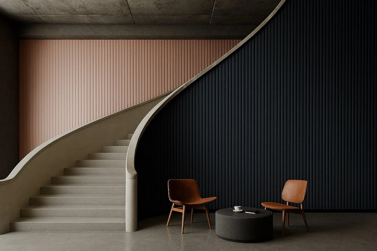 PetFelt Wave A-2 in London foyer space Dark Large.jpeg