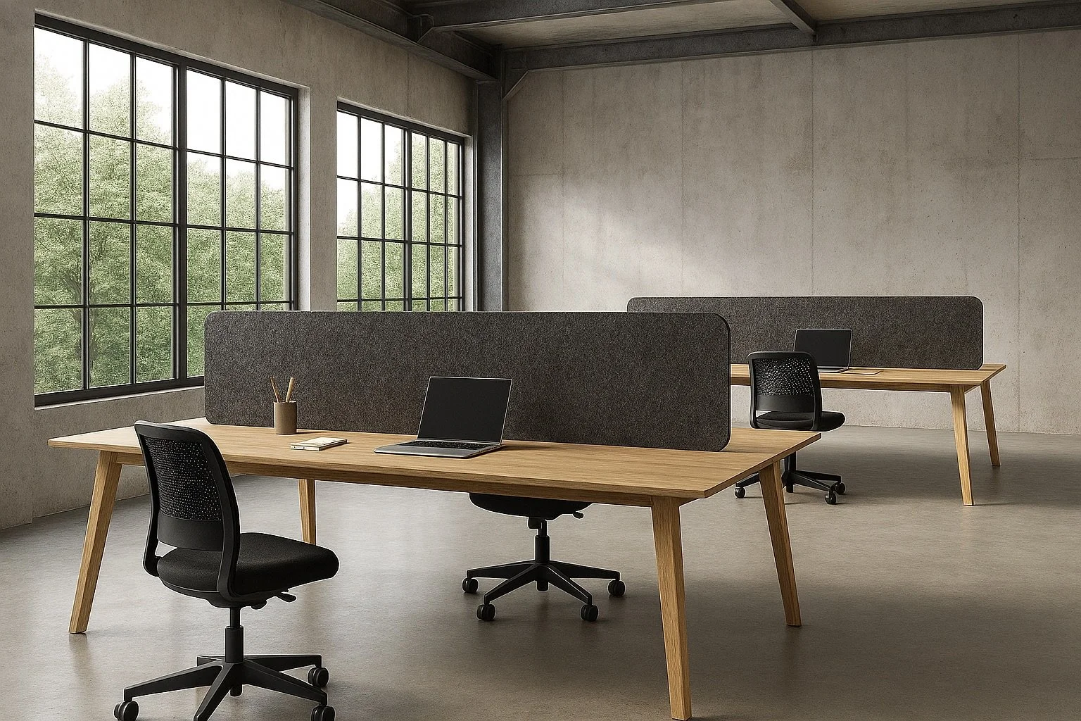 GB Acoustics Acoustic Desk Divider - Grey.jpeg