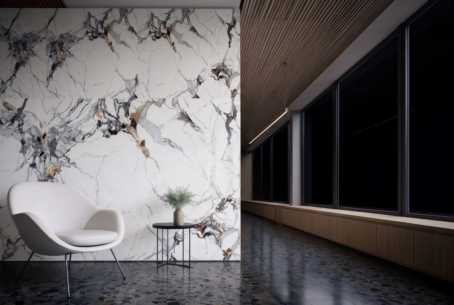 PetFelt Marble printed acoustic panels in a modern london office UK 3.jpeg