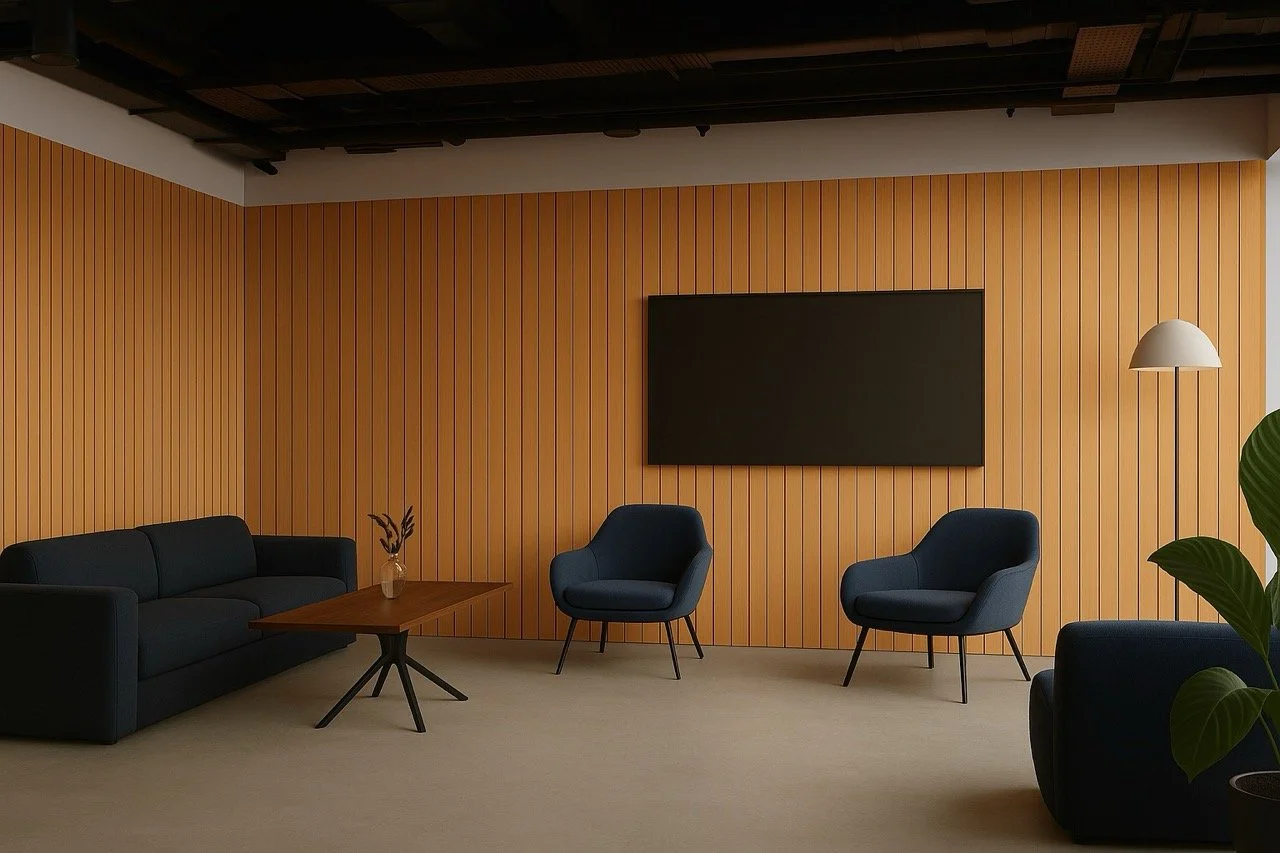 GB Acoustics DuoTone Vertical goove acoustic wall panel - orange1 4 Large.jpeg