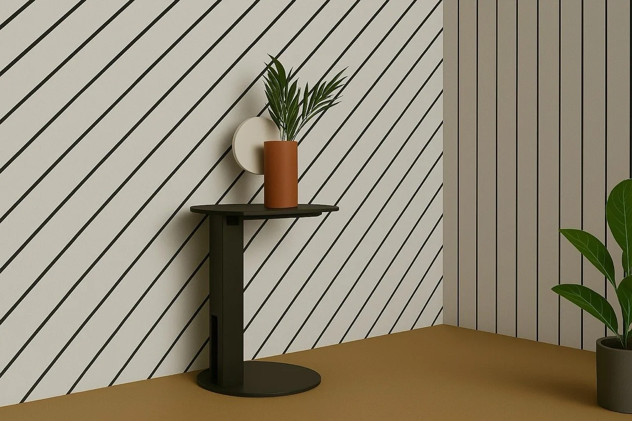 GB Acoustics DuoTone Diagonal goove acoustic wall panel - white 1 4 Large.jpeg