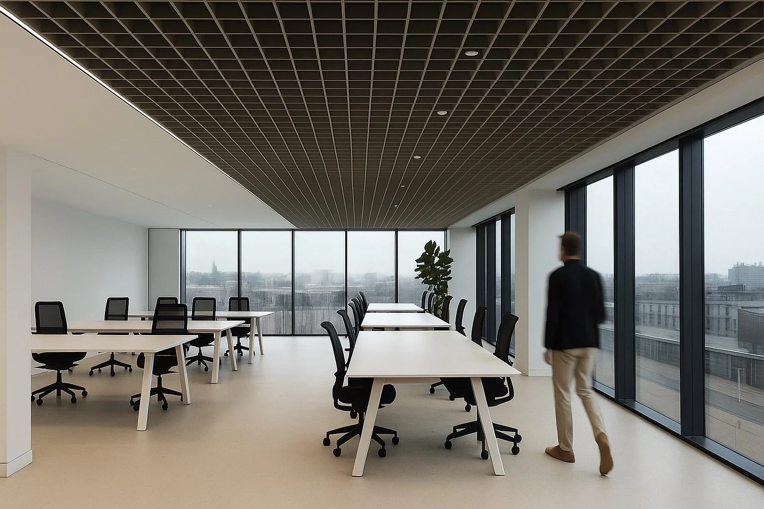 PetFelt Acoustic ceiling Grid Baffles in UK London Office 2.jpeg