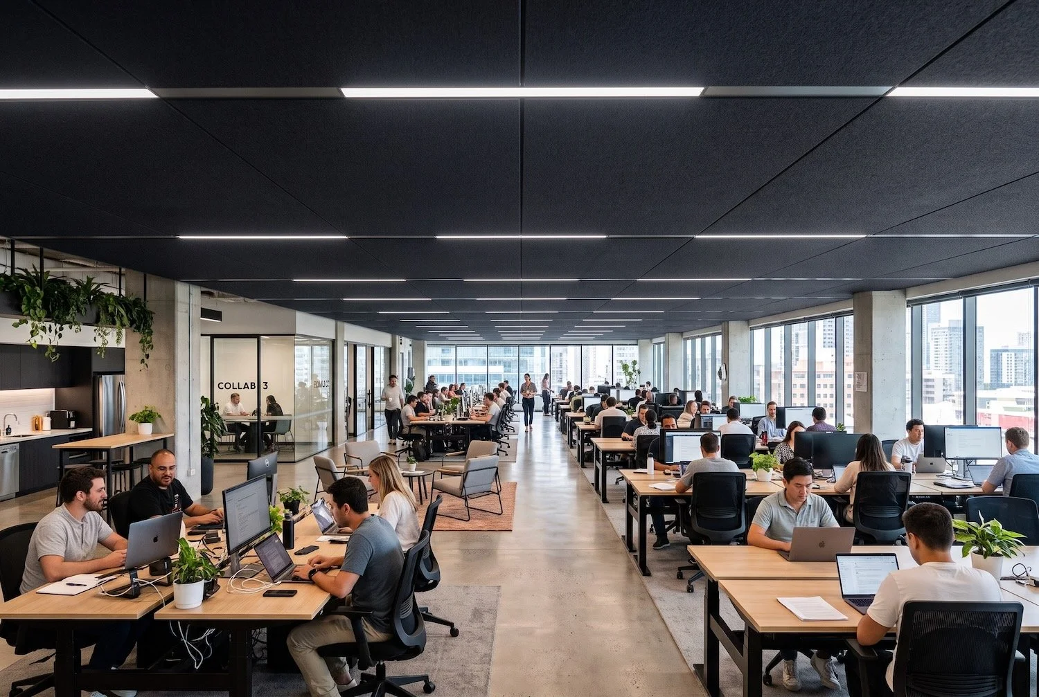 PetFelt Acoustic Ceiling Surface in london office 1.jpeg