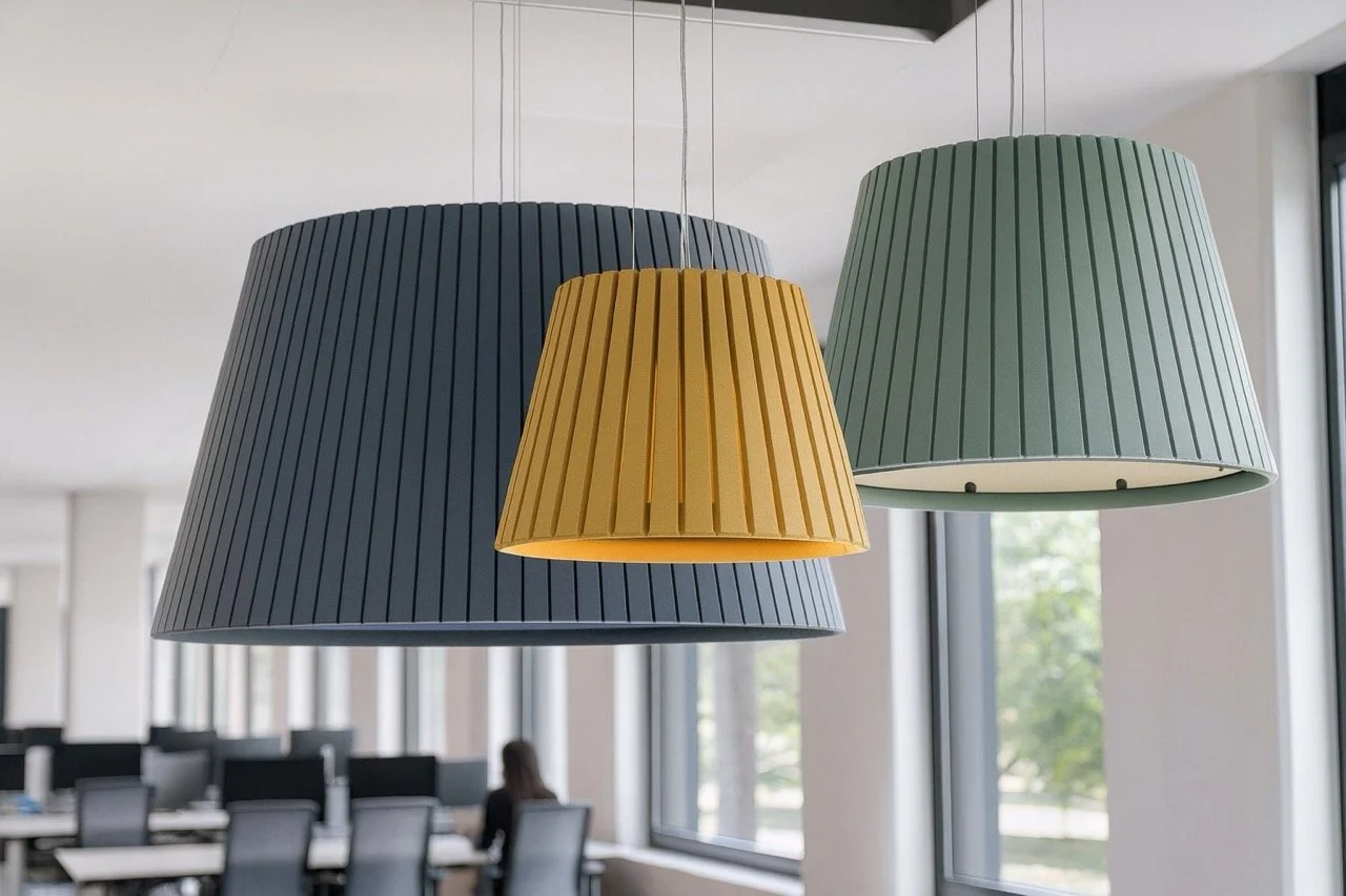 PetFelt Acoustic pendant lighting in London office Large 1.jpeg