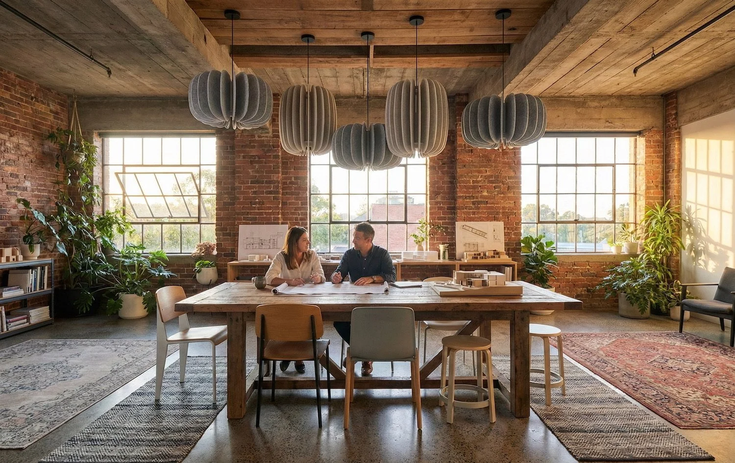 PetFelt Acoustic pendant lighting in London office Large 2.jpeg