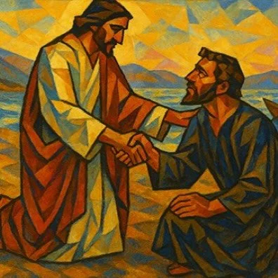 Over breakfast, Jesus spoke tenderly to Peter... Discover more in this week&rsquo;s blog available on our website now 😀