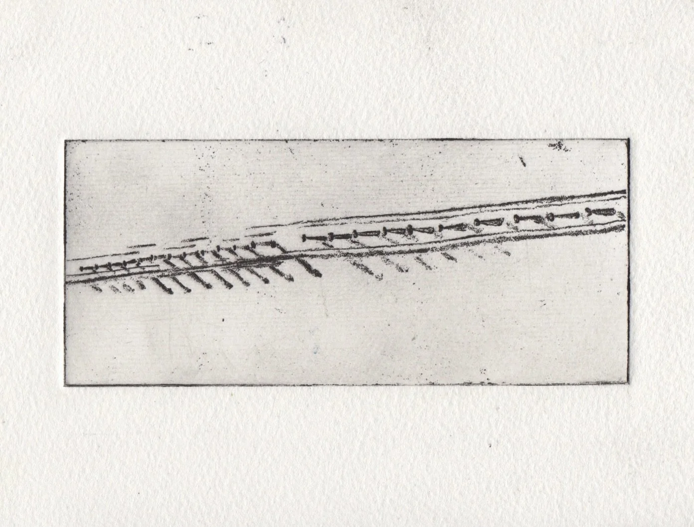 Another etching of the hooks at St. John and some process bits