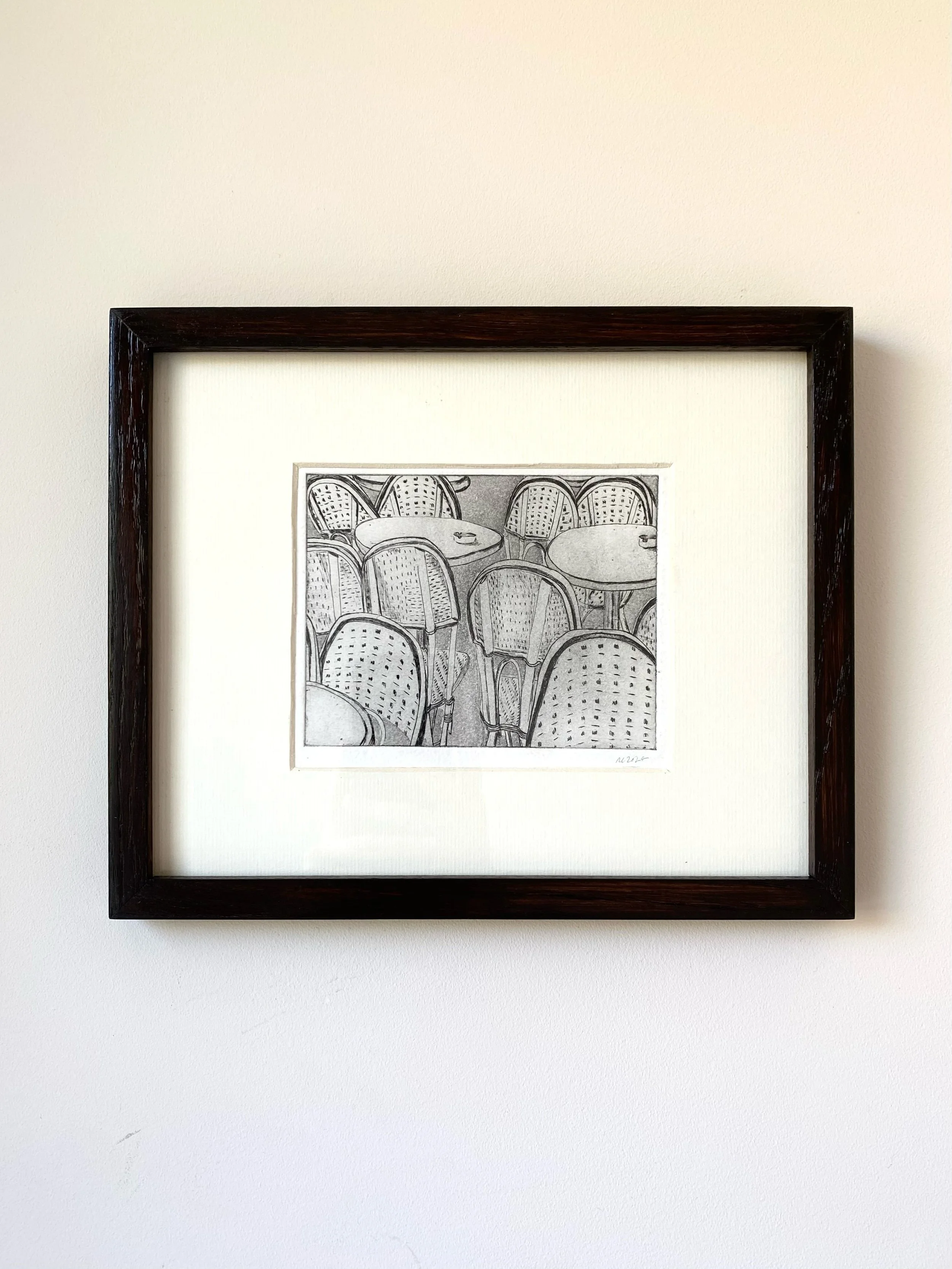 A couple of etchings that I finally got around to framing