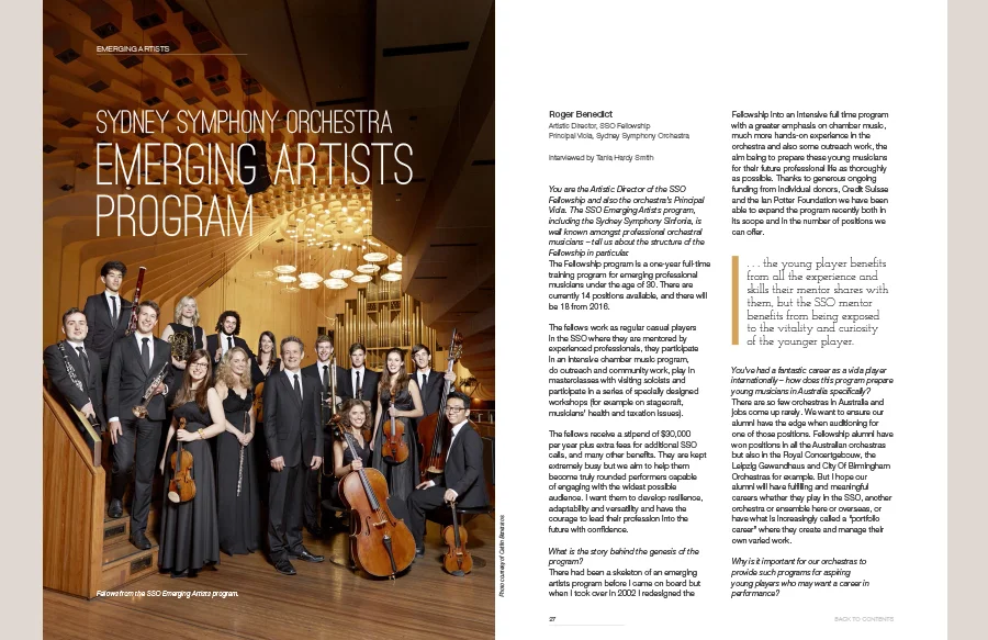 Publication for the Symphony Orchestra Musicians Association