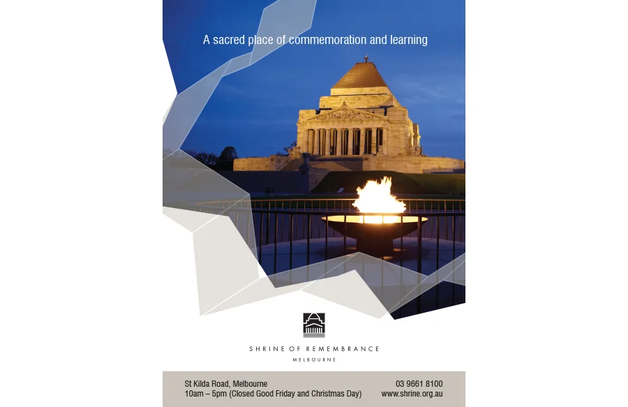 Ad design for Shrine of Remembrance
