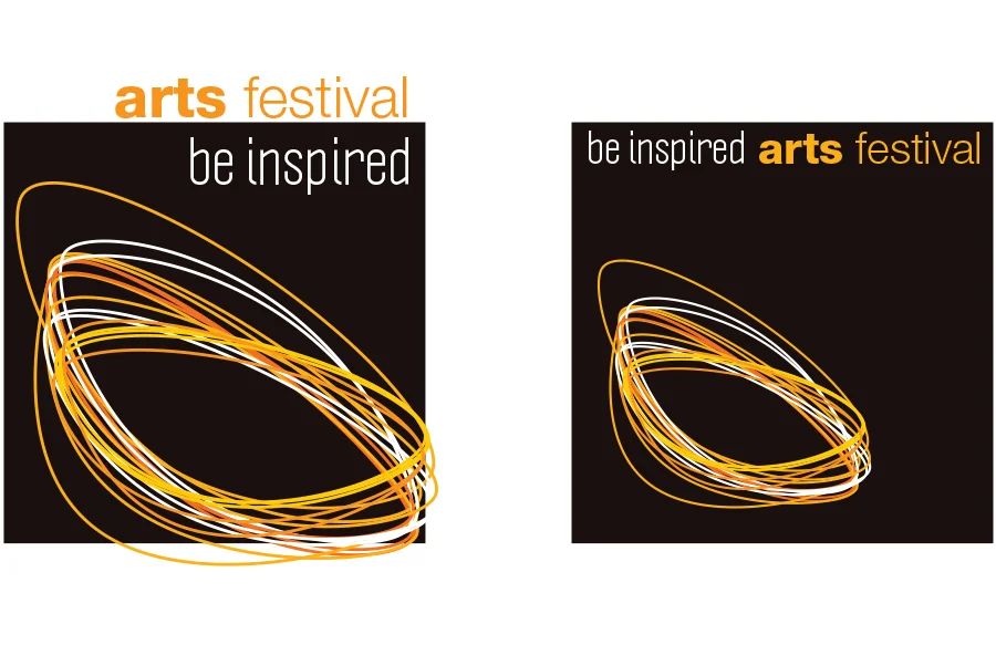 Logo for arts festival with the theme of light