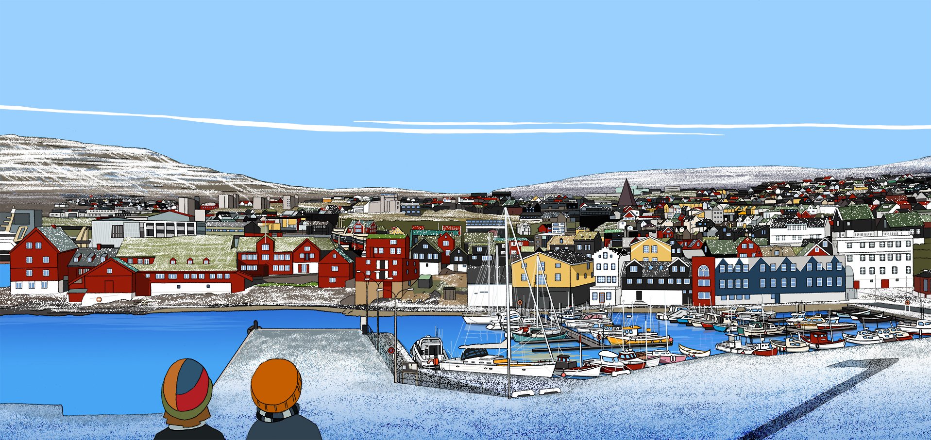 Fresh snow, Tórshavn