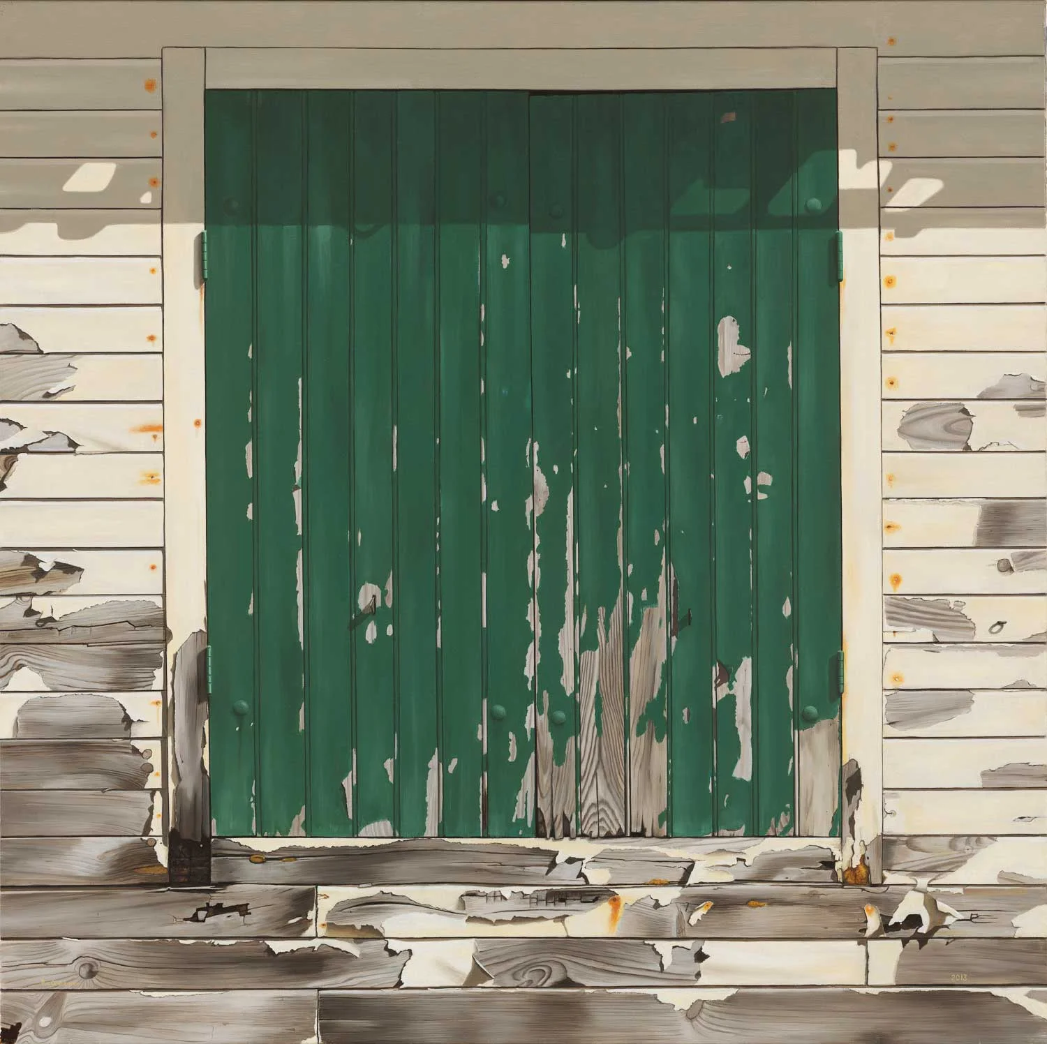 Peter van Oostzanen - Vader komt niet meer thuis (100 x 100 cm)