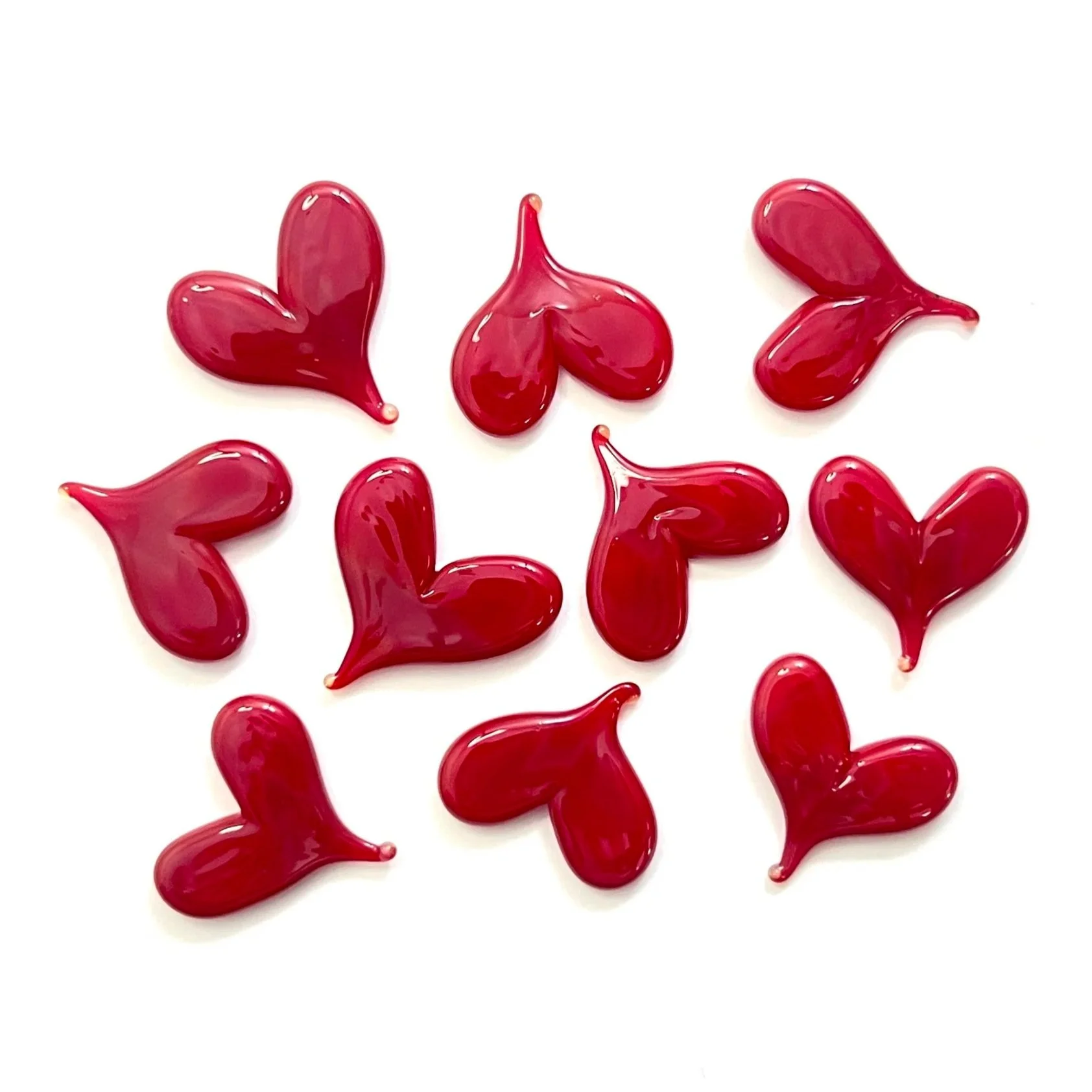 Fusible Hearts | COE 90 | Opaque Red
