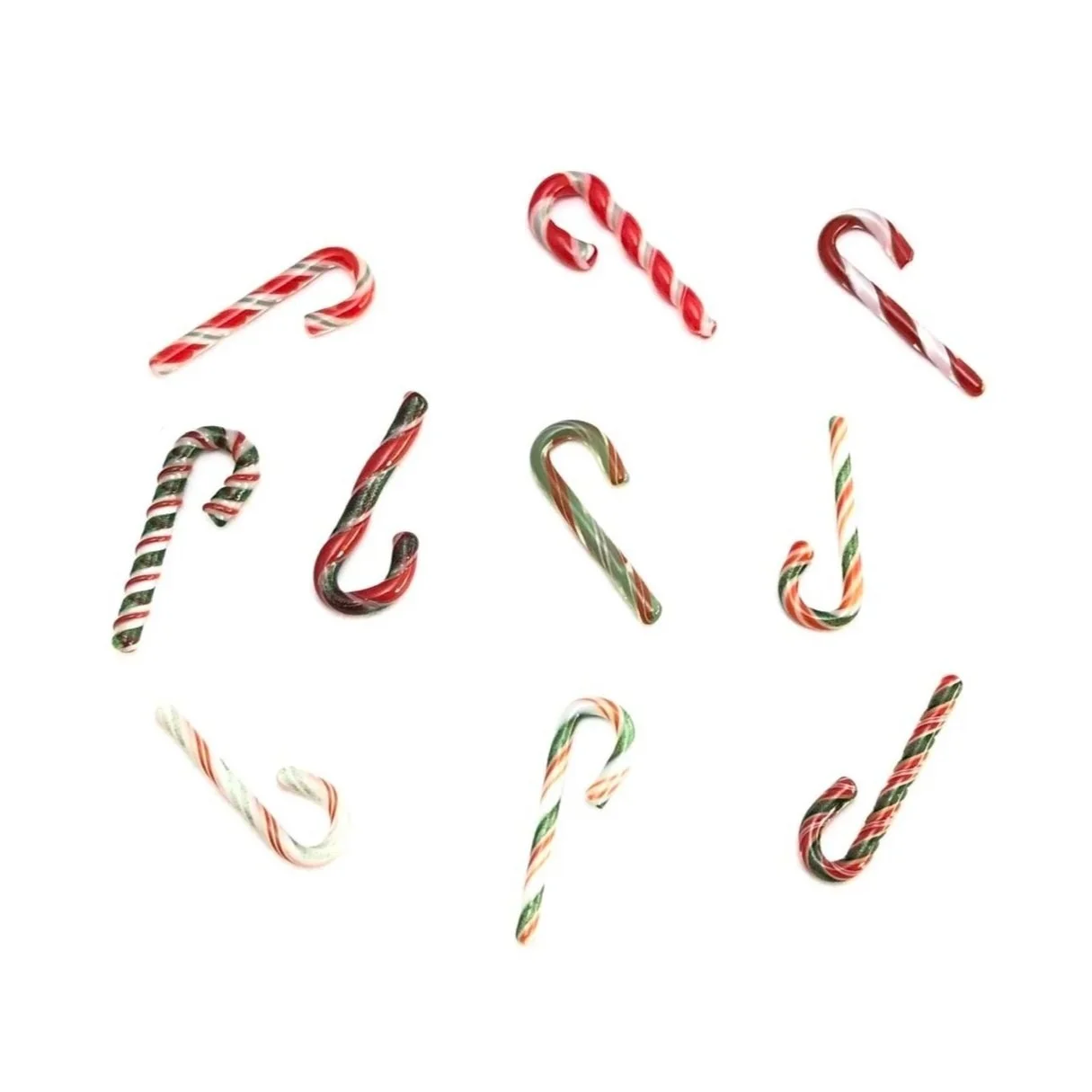 Fusible Candy Canes | Red White Green | Small | Variety