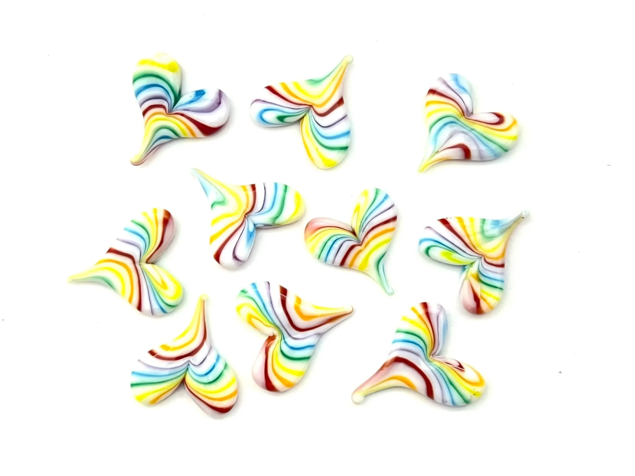 Rainbow Swirl | COE 90 Bullseye Glass | Pack of 10