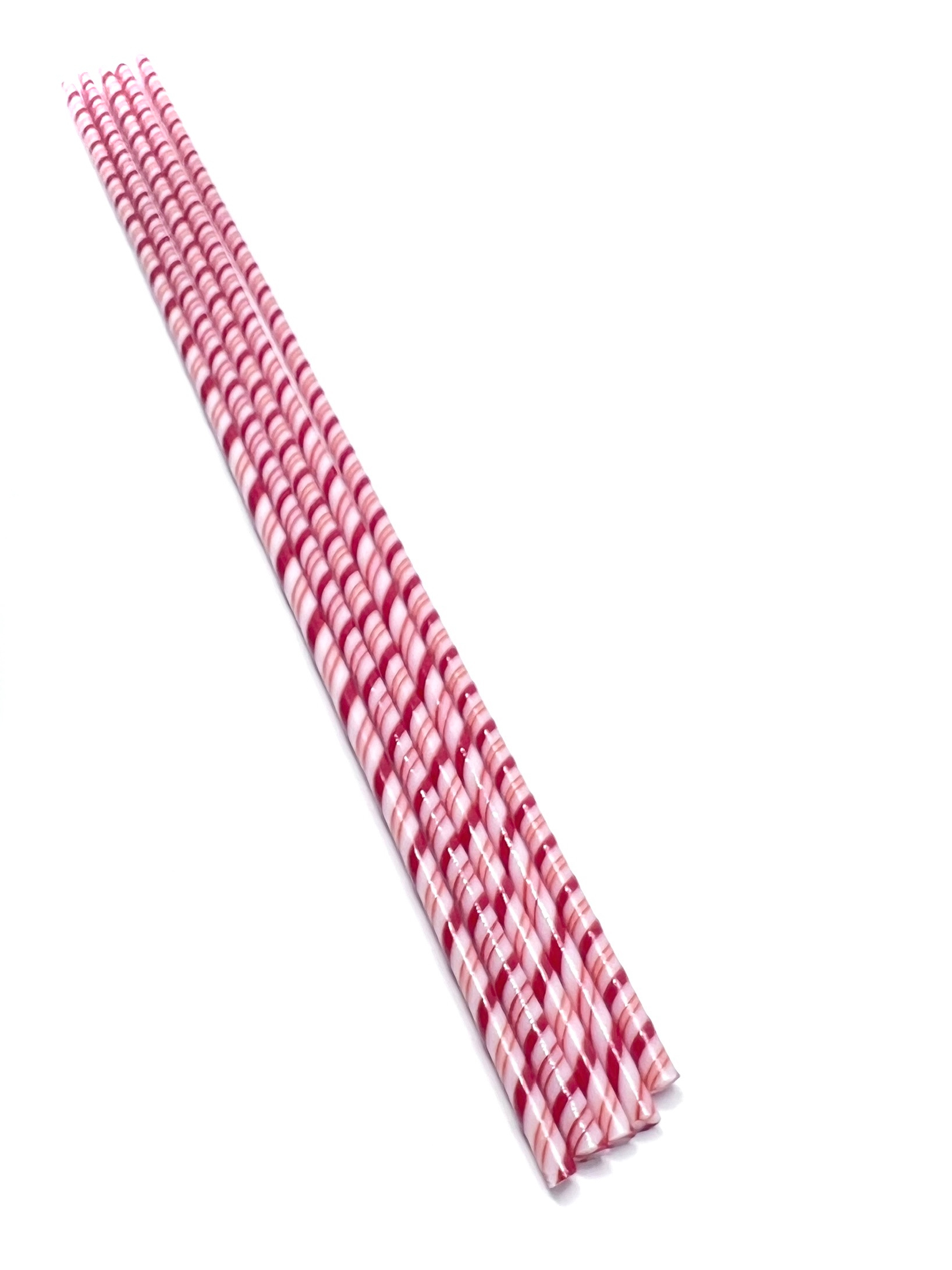 FIVE 10 Inch Red White Twisty Cane | Classic