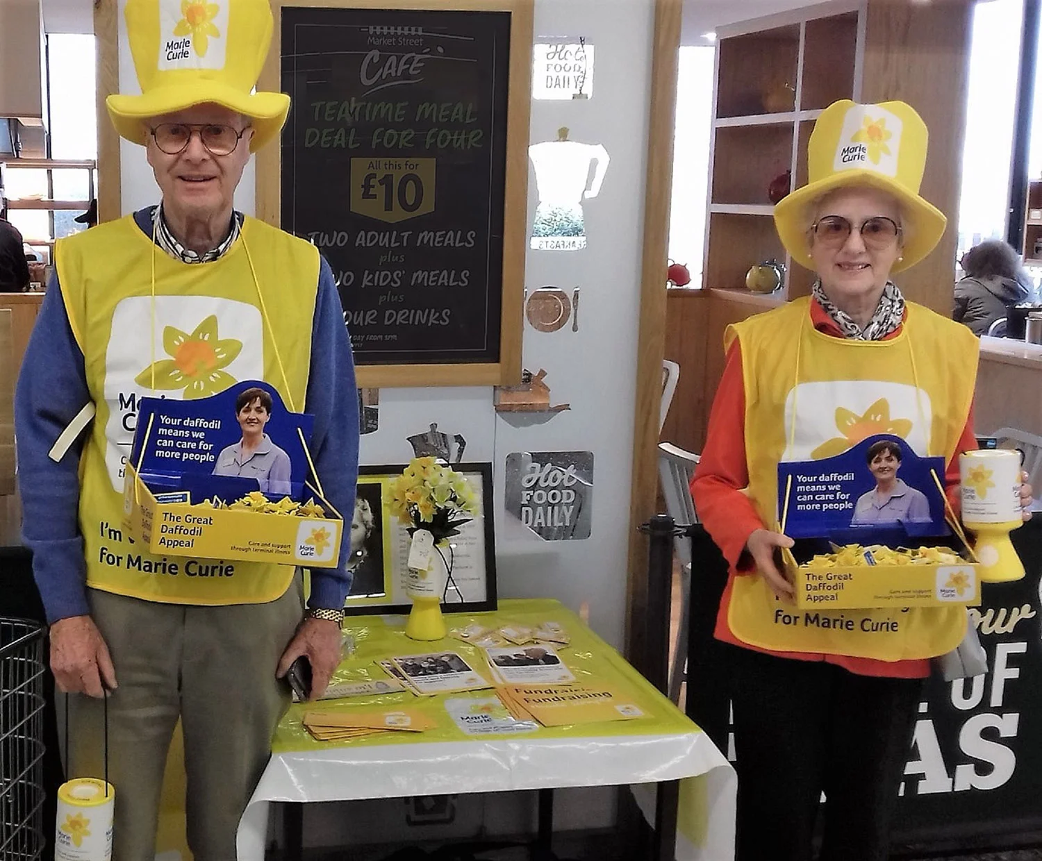 Club President Chris Lambert and his wife Carolyn helping with the Marie Curie Collections at Morrisons Beccles.