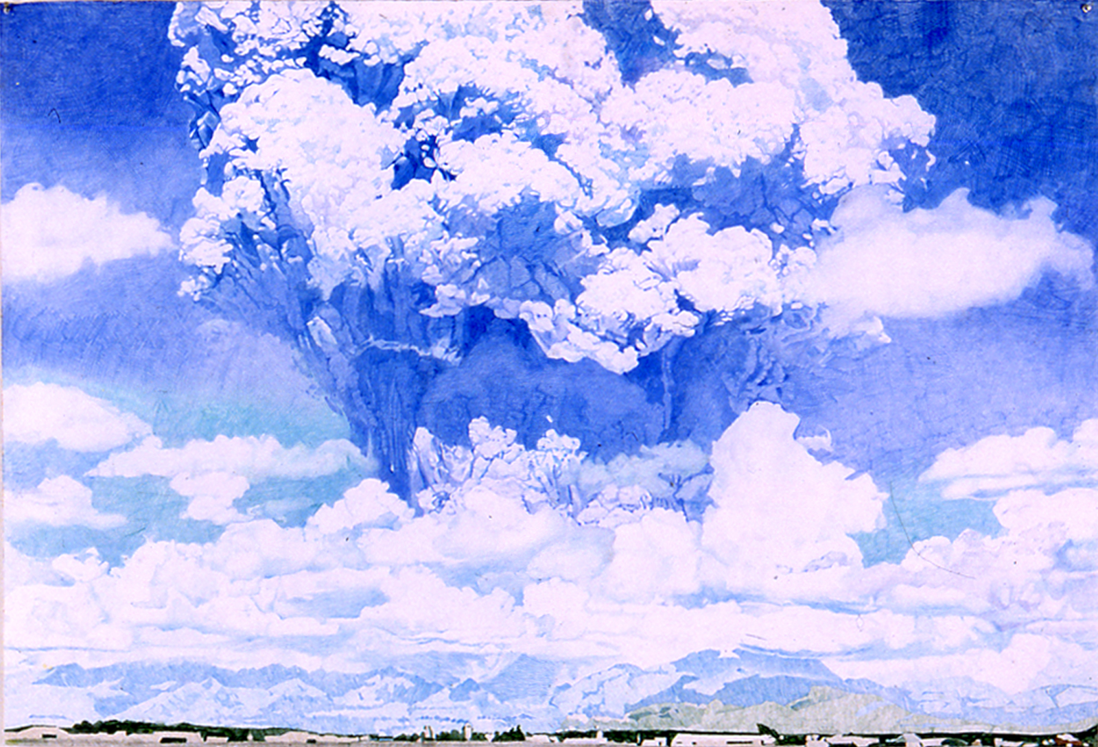Blue Pinatubo, 1999, Colored pencil on paper, 41 x 60 inches, Progressive Collection