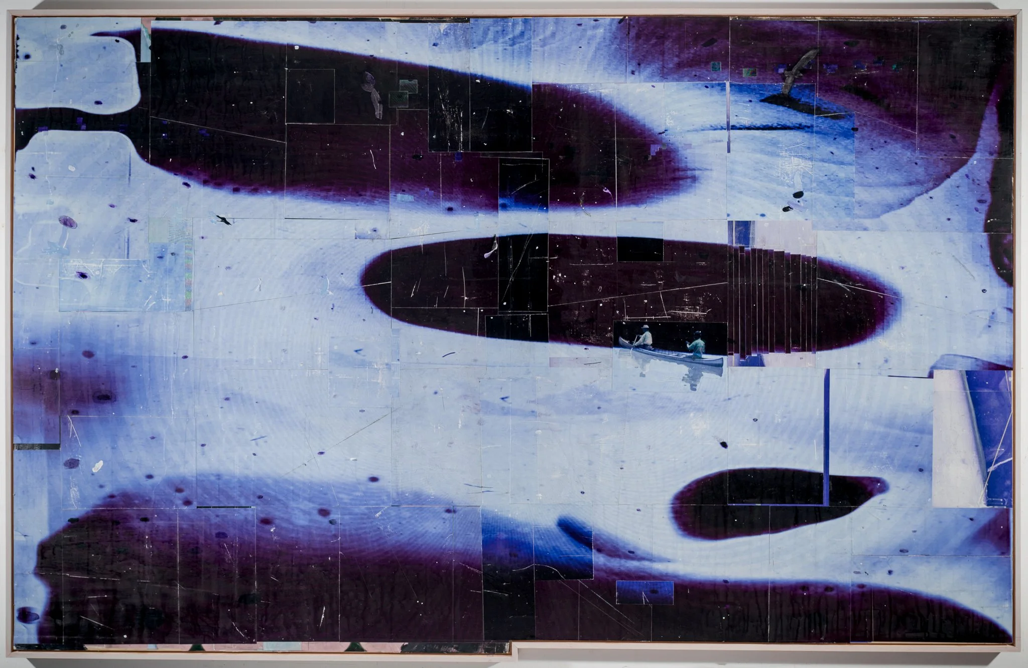 Utopia Freeway, 2022, Mixed Media Painting on Wood Panel; 60 x 96 inches