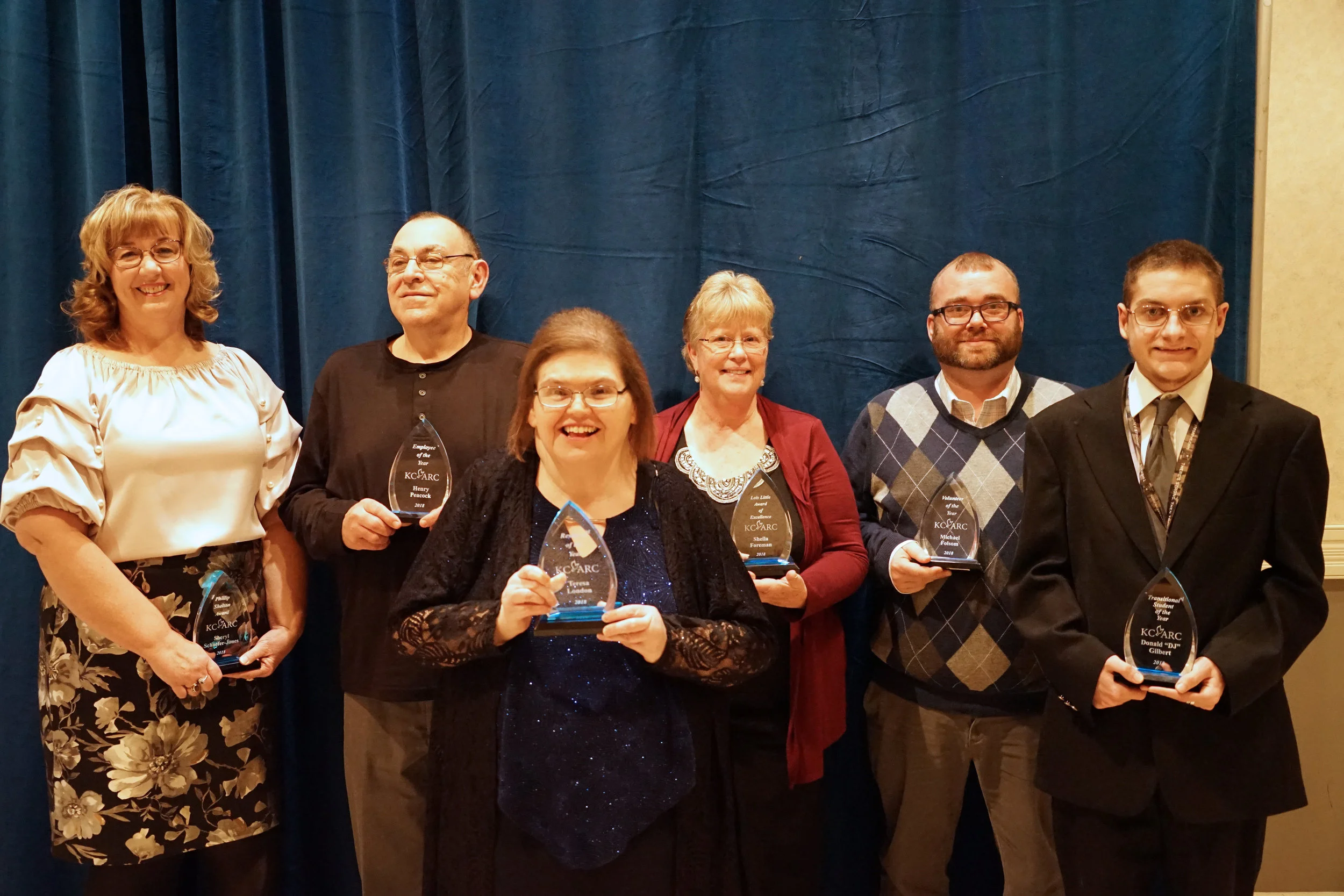 From Left to Right: Sheryl Schaefer-Jones, Henry Peacock, Teresa London, Shelia Foreman, Mike Folsom, Donald 'DJ' Gilbert