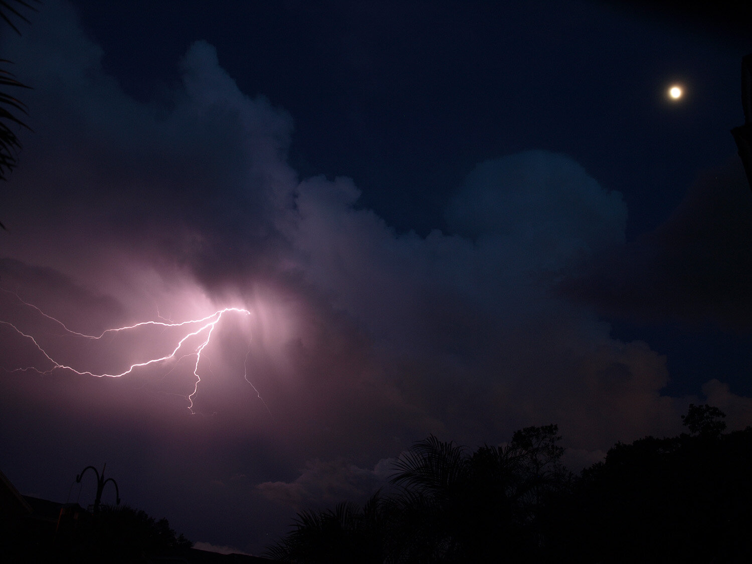 Moon and Lightning