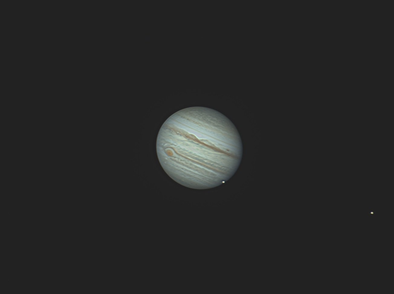 Jupiter with Europa and Io