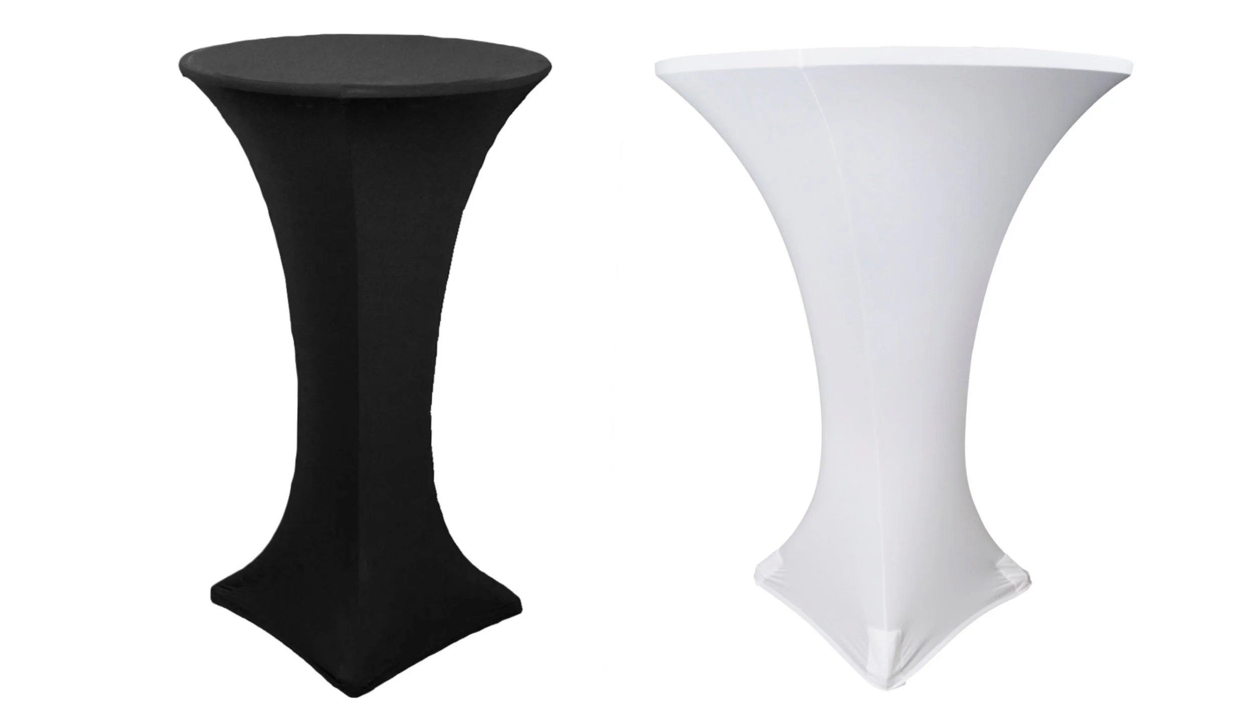 Cocktail Tables with Spandex Linens