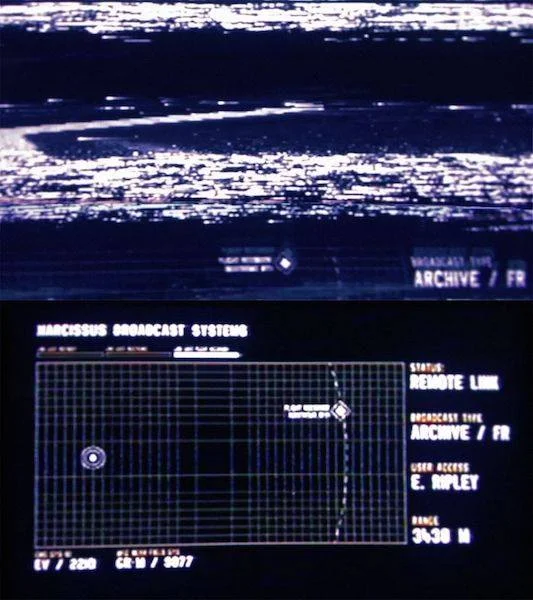 Tracking the alien that tracks the human heartbeat in "Alien" (1979).