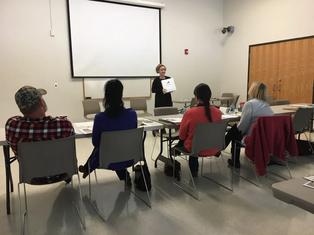 Myrisa Christy presenting at a KCARD Grant Workshop
