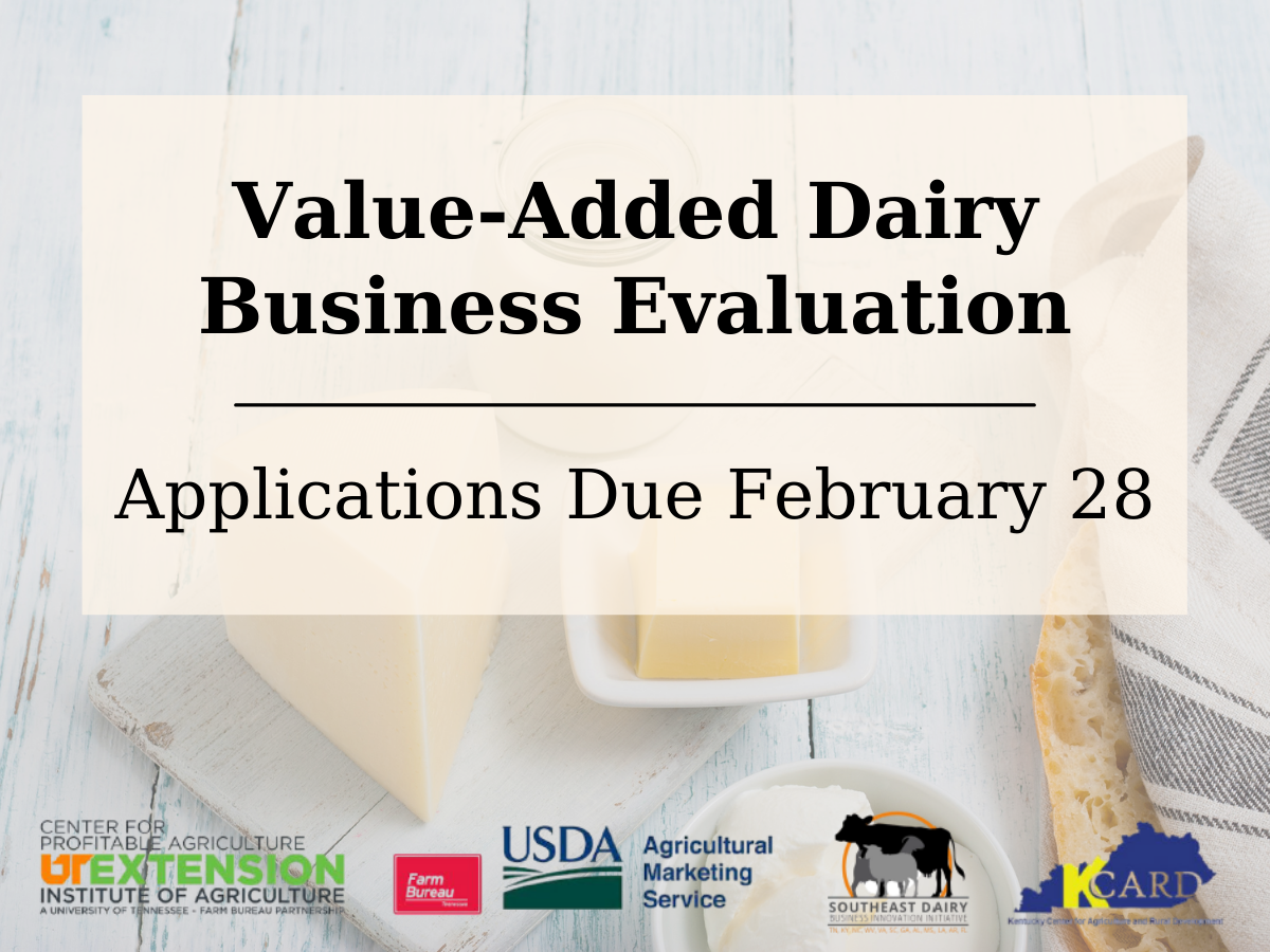 Apply for a Value-Added Dairy Business Evaluation by February 28