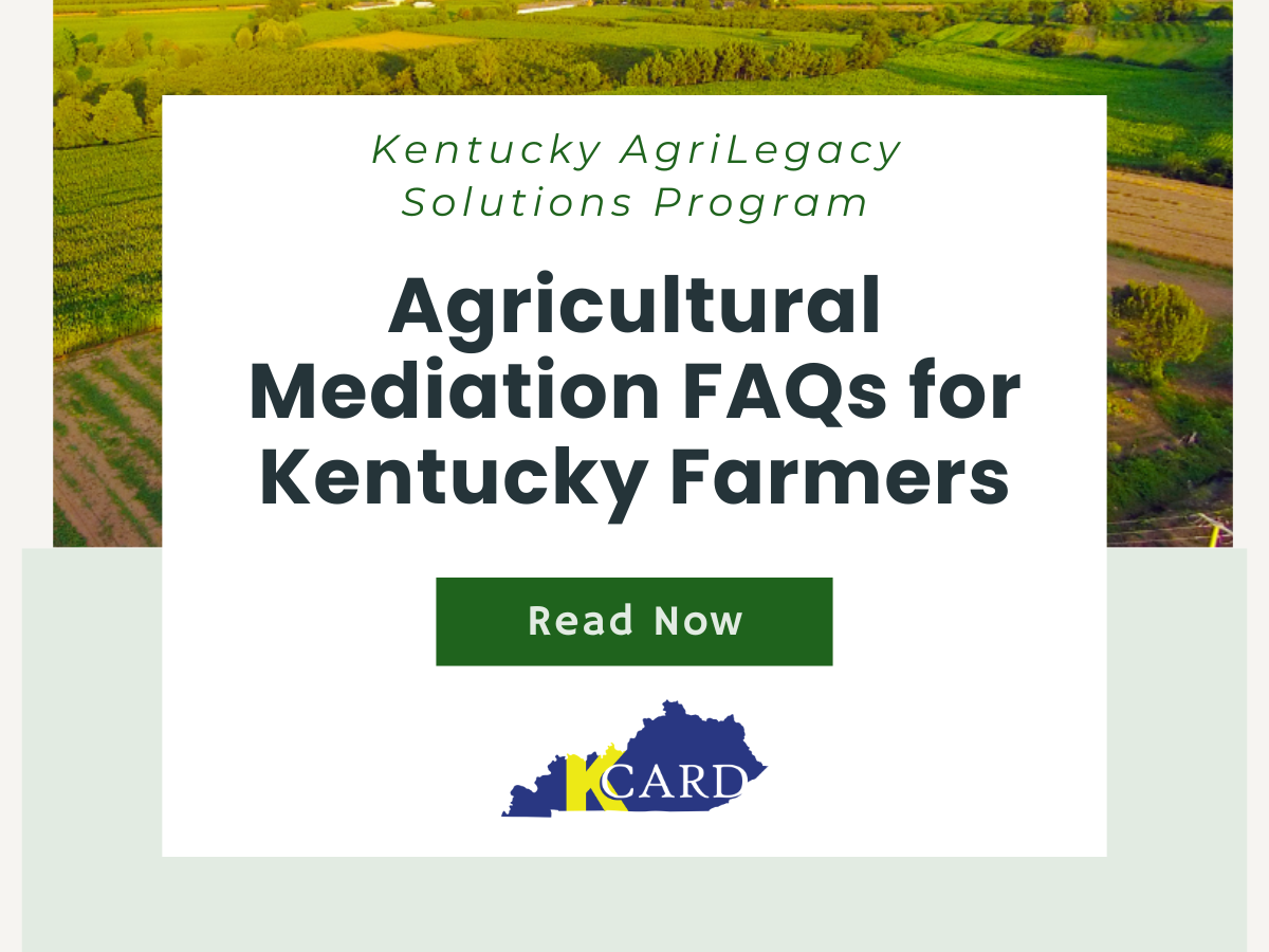 Agricultural Mediation FAQs for Kentucky Farmers