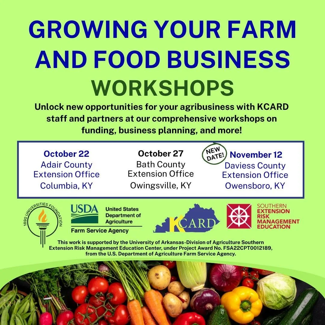Growing Your Farm and Food Business Workshop - Bath County