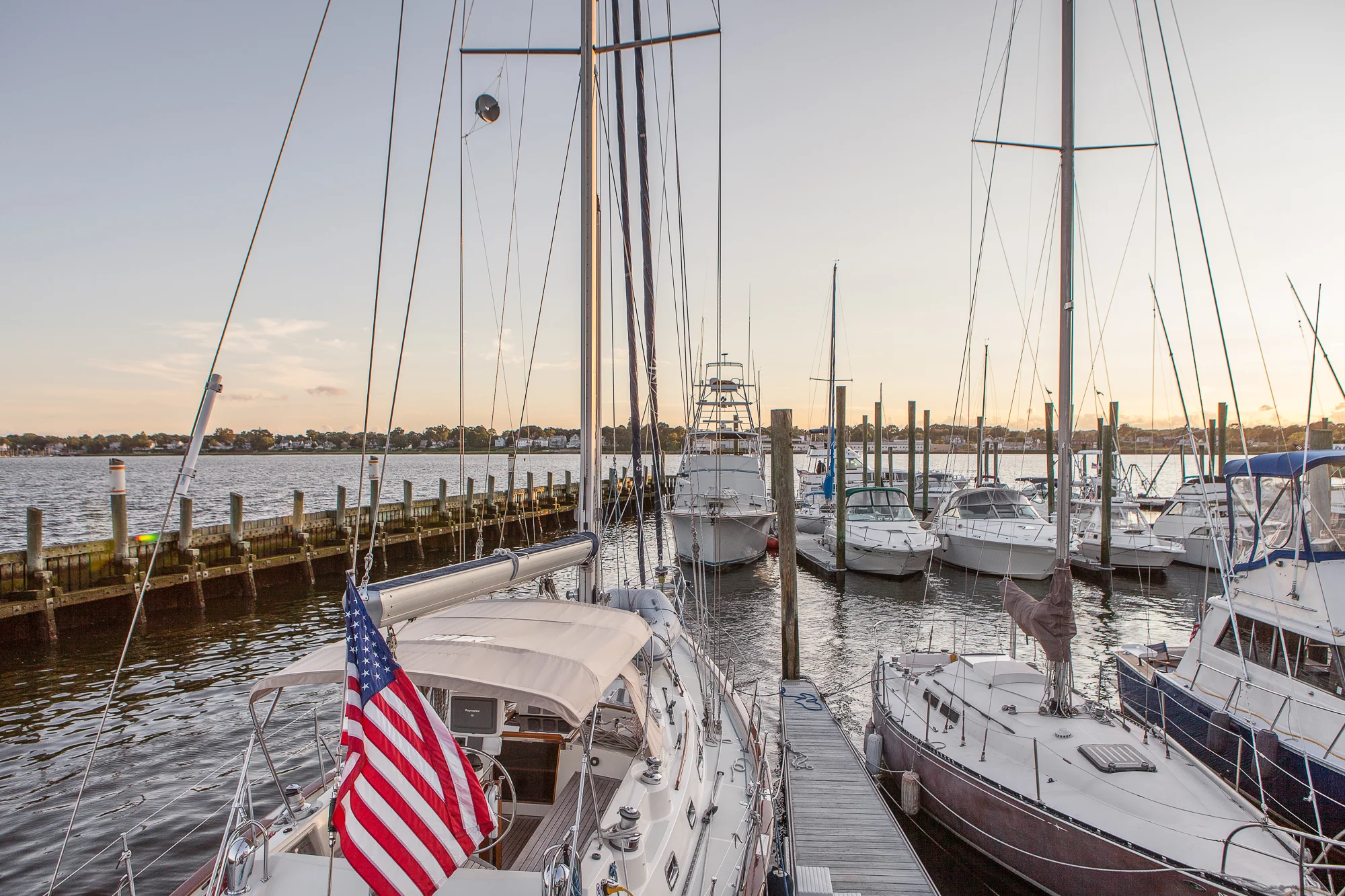 View West over marina