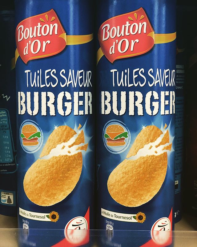 Indignities are everywhere. These should more properly be labeled &ldquo;condiment flavor&rdquo; since they taste vaguely of ketchup, stale relish and old socks. Nary a hint of burger. 
#productsofendtimes #potatochips #crisps not #foodporn but rathe