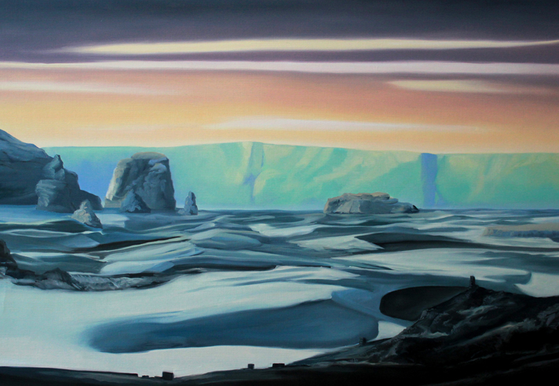   Sand Garden / Ianis Chaos . Óleo sobre lino 100 x 150 cm FECHA 