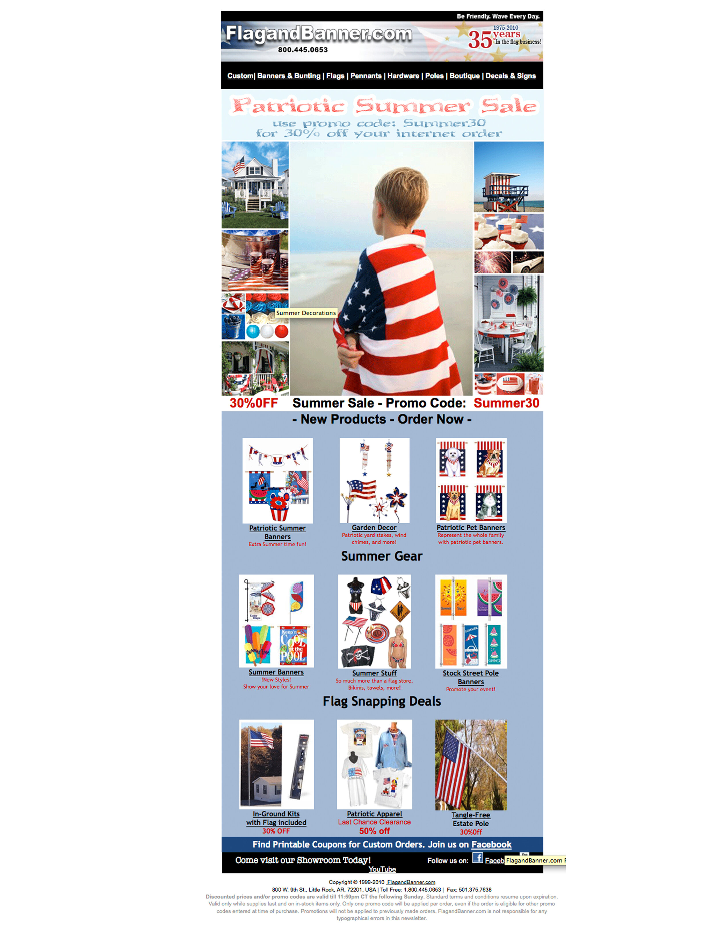 Patriotic Summer Sale E-newsletter