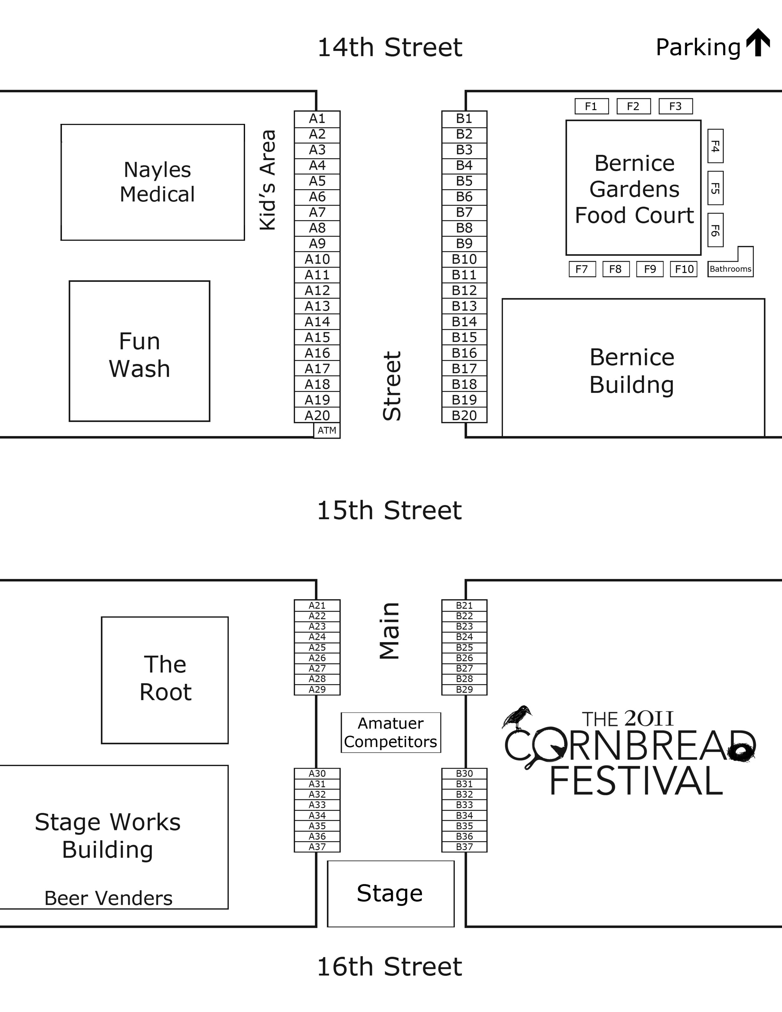 2011 Cornbread Festival Map