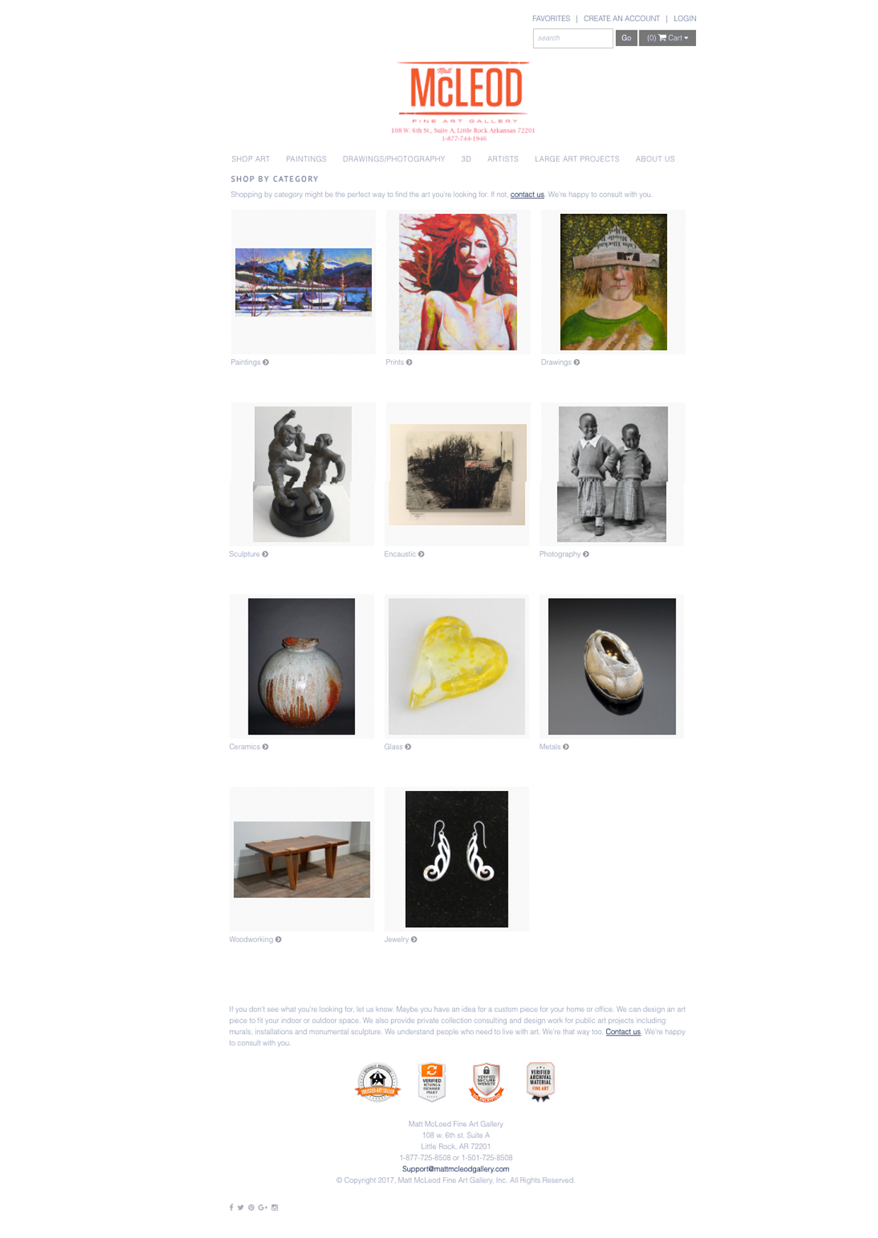 Matt McLeod Fine Art Gallery Landing Page